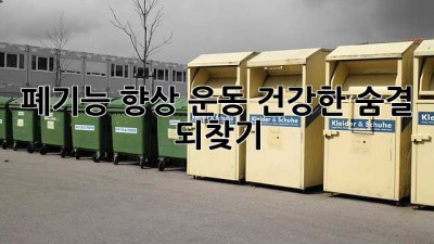 폐기능 향상 운동: 건강한 숨결 되찾기